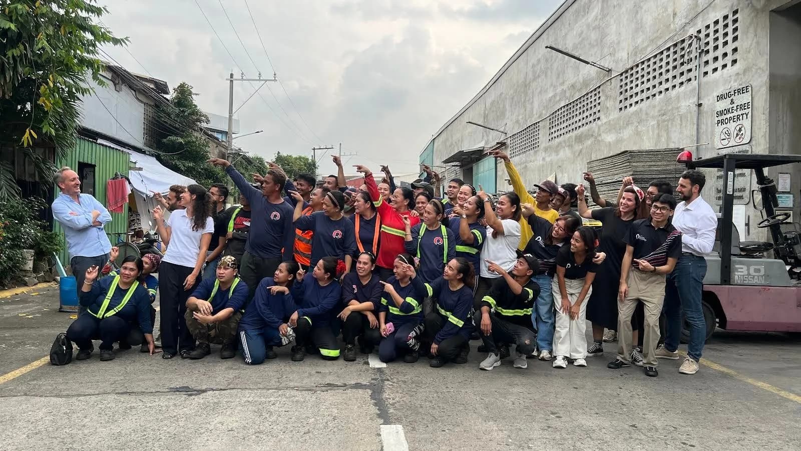 The Plastic Flamingo team outside its Muntinlupa facility